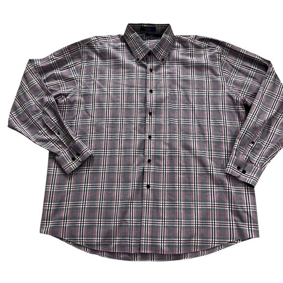 Alan Fusser Purple Plaid Chest Pocket Button Down Shirt Men Size XL NWOT | 55-6 - Picture 2 of 6